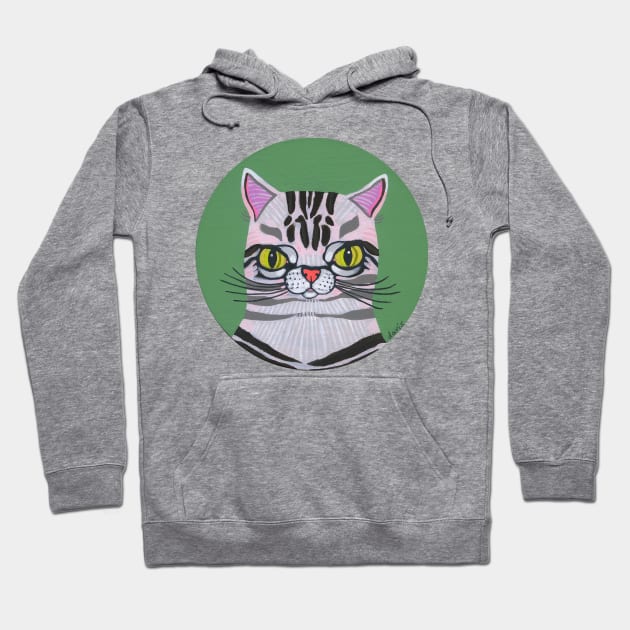 Cat Hoodie by jenniferdavisart